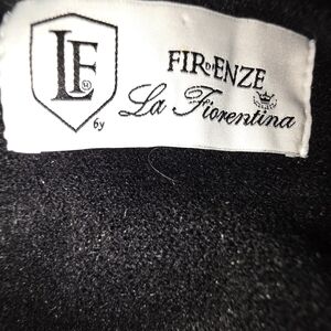 La Fiorentina Black Shawl With Pearl Accents